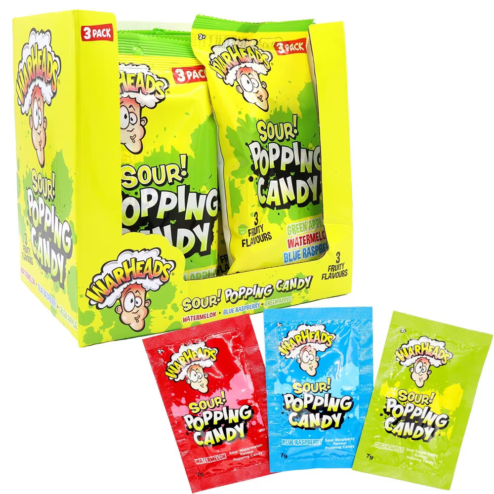 Warheads Popping Candy 3pk