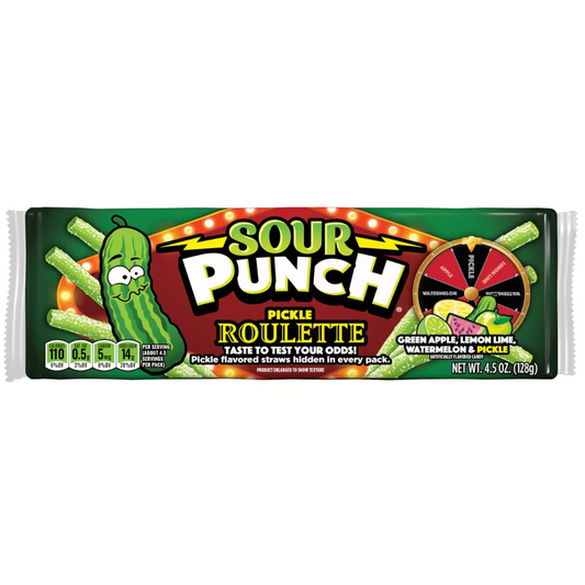 Sour Punch Pickle Roulette Straws